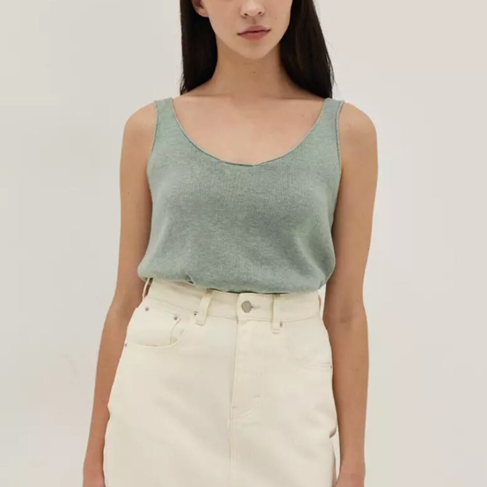 Love Bonito Ilyna Low Back Knit Tank - Seafoam